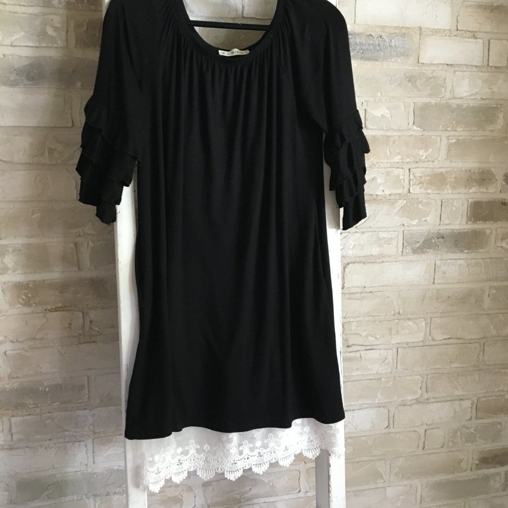 Black Ruffle Tunic - Picture 8 of 8